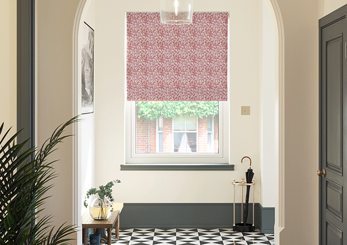 Leaf Vine, Rouge - Roman Blind - Image 3
